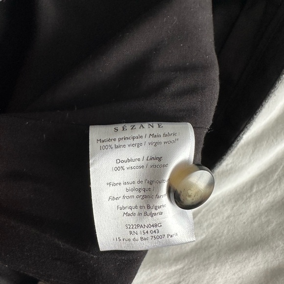 Sezane Martin 100% Wool Pants - Picture 5 of 7